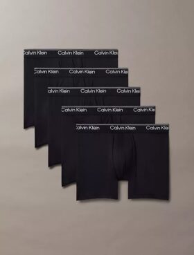 Boxer Brief em microfibra elástica, embalagem de 5 unidades