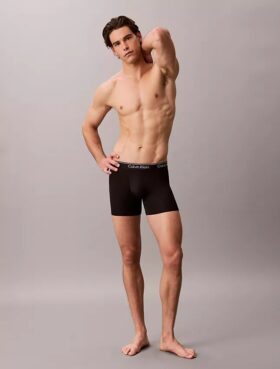 Boxer Brief em microfibra elástica, embalagem de 7 unidades