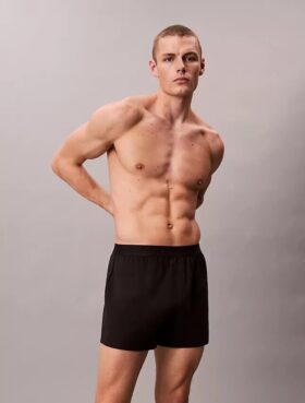 Boxer de malha justa CK Black Lounge