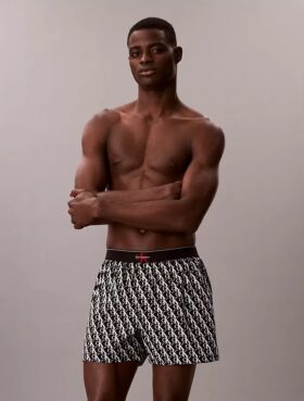 Boxer justo com logótipo Monogram