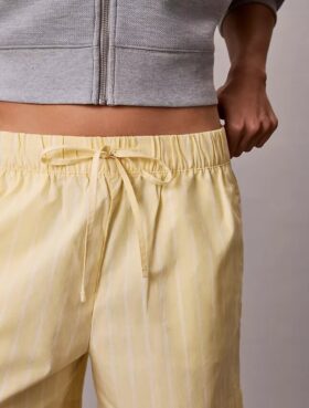 Boxers de popelina de algodão às riscas