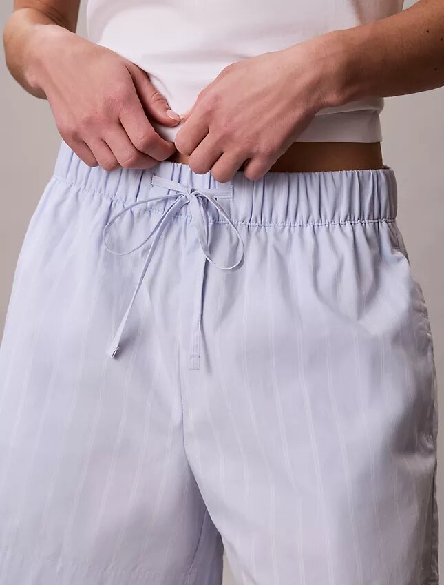 Boxers de popelina de algodão às riscas Boxers de popelina de algodão às riscas