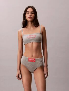 Bralette bandeau clássico Heritage em Cotton Stretch com forro leve