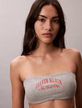 Bralette bandeau clássico Heritage em Cotton Stretch com forro leve