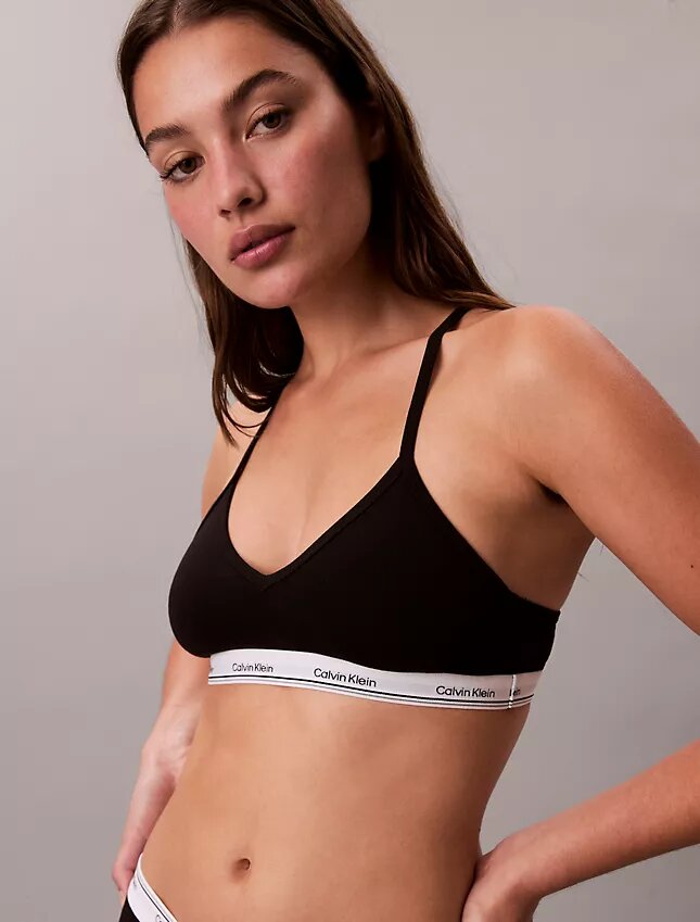 Bralette com forro leve em mistura de algodão e Modal Bralette com forro leve em mistura de algodão e Modal