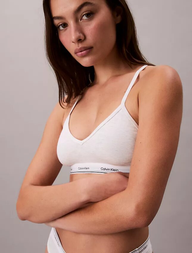 Bralette com forro leve em mistura de algodão e Modal Bralette com forro leve em mistura de algodão e Modal