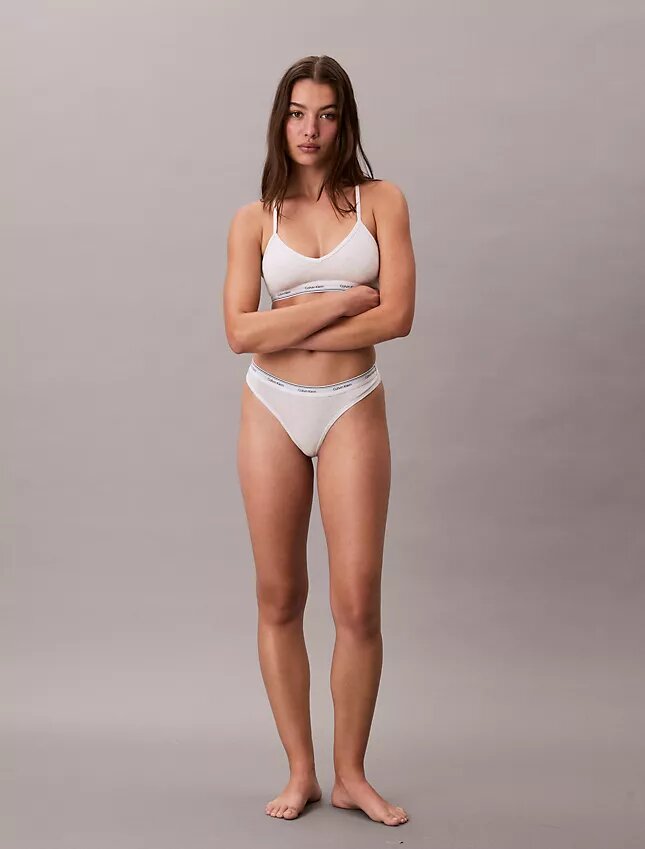Bralette com forro leve em mistura de algodão e Modal Bralette com forro leve em mistura de algodão e Modal