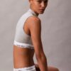 Bralette com gola alta, forrada com algodão Modal