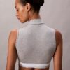 Bralette com gola alta, forrada com algodão Modal