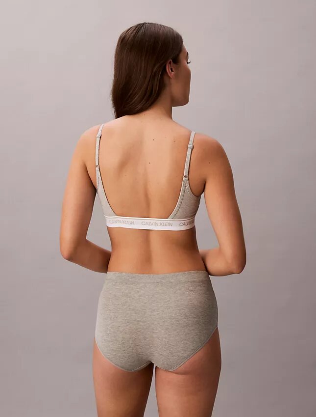 Bralette com logótipo de arquivo e forro leve Bralette com logótipo de arquivo e forro leve