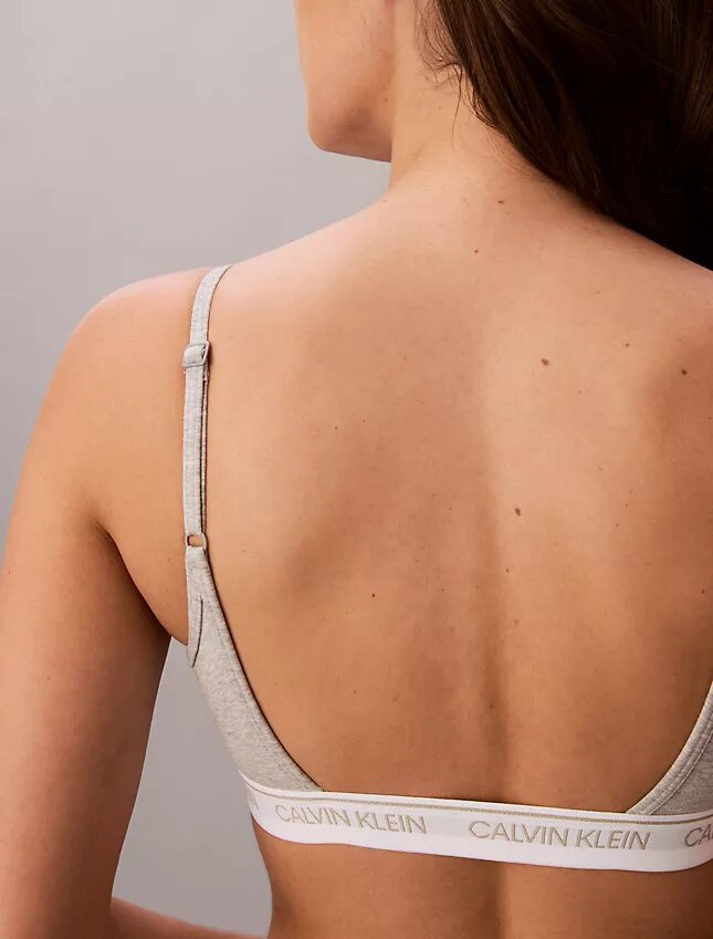 Bralette com logótipo de arquivo e forro leve Bralette com logótipo de arquivo e forro leve