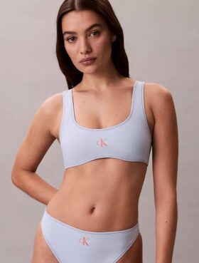 Bralette de banho com Monogram gráfico