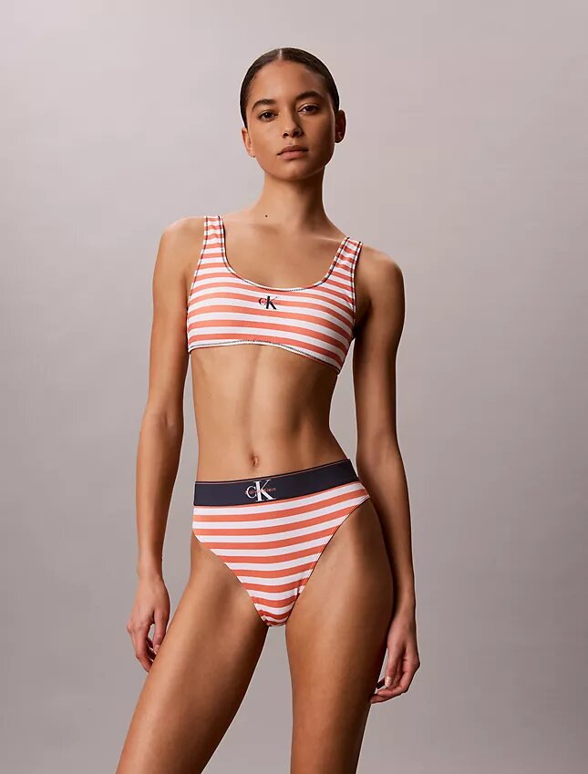 Bralette de banho com Monogram gráfico Bralette de banho com Monogram gráfico