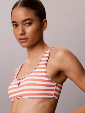 Bralette de banho com Monogram gráfico