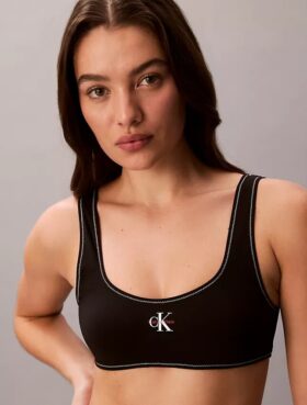 Bralette de banho com Monogram gráfico