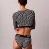 Bralette de manga comprida com forro leve em algodão Modal Icon