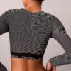Bralette de manga comprida com forro leve em algodão Modal Icon