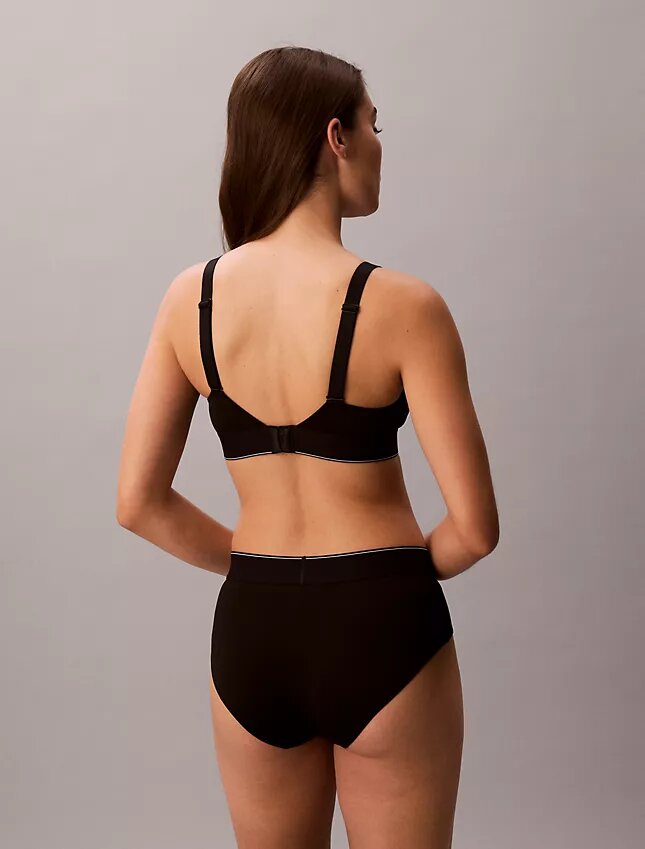 Bralette em microfibra elástica com Monogram gráfico e forro leve Bralette em microfibra elástica com Monogram gráfico e forro leve