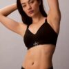 Bralette em microfibra elástica com Monogram gráfico e forro leve Bralette em microfibra elástica com Monogram gráfico e forro leve