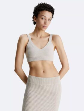 Bralette em mistura de lã canelada
