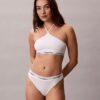 Bralette halter unlined em algodão e Modal Icon
