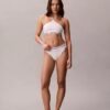 Bralette halter unlined em algodão e Modal Icon