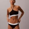 Bralette halter unlined em algodão e Modal Icon