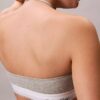 Bralette halter unlined em algodão e Modal Icon