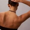 Bralette halter unlined em algodão e Modal Icon