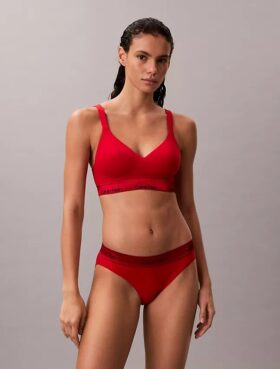 Bralette Icon em Algodão e Modal com Efeito Metálico