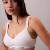 Bralette sem aro acolchoada em mistura de algodão e Modal