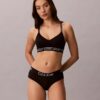 Bralette sem aro com forro leve e logótipo de arquivo