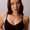 Bralette sem aro com forro leve e logótipo de arquivo