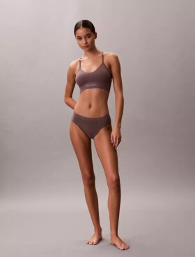 Bralette sem costuras em Microfiber com canelado e forro leve