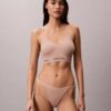 Bralette sem costuras em Microfiber com canelado e forro leve Bralette sem costuras em Microfiber com canelado e forro leve