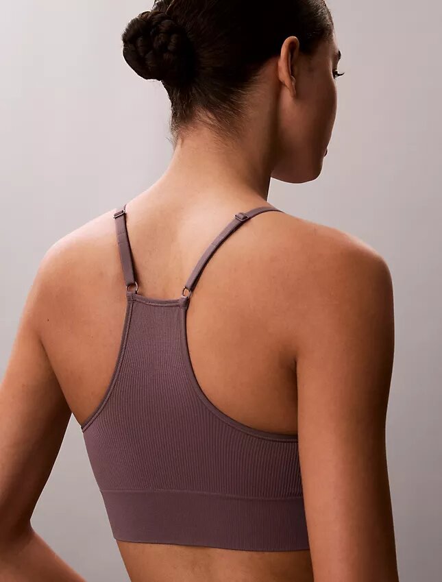 Bralette sem costuras em Microfiber com canelado e forro leve Bralette sem costuras em Microfiber com canelado e forro leve