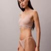 Bralette sem costuras em Microfiber com canelado e forro leve Bralette sem costuras em Microfiber com canelado e forro leve