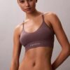 Bralette sem costuras em Microfiber com canelado e forro leve Bralette sem costuras em Microfiber com canelado e forro leve