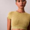 Bralette tipo T-shirt com forro leve em Cotton Stretch Icon
