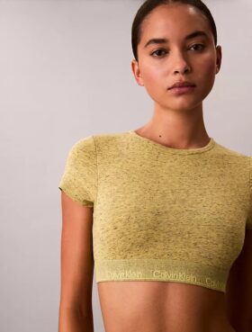 Bralette tipo T-shirt com forro leve em Cotton Stretch Icon