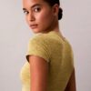 Bralette tipo T-shirt com forro leve em Cotton Stretch Icon