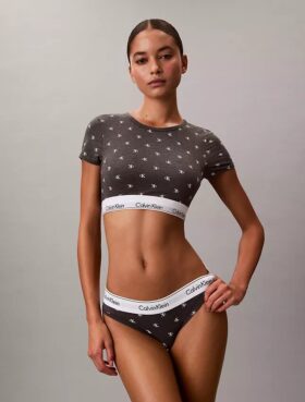 Bralette tipo T-shirt Icon em algodão e Modal com forro leve