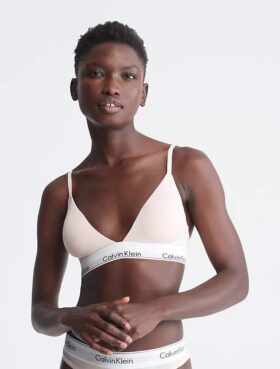Bralette triangular com forro leve em algodão e Modal Icon