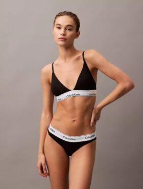Bralette triangular com forro leve em algodão e Modal Icon