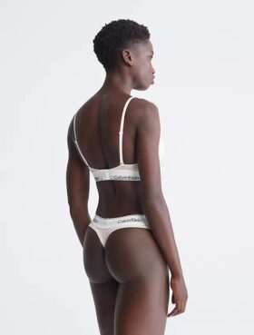 Bralette triangular com forro leve em algodão e Modal Icon