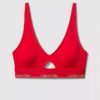 Bralette triangular com forro leve em algodão e Modal Icon