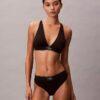 Bralette triangular com forro leve, em microfibra elástica com Monogram gráfico Bralette triangular com forro leve, em microfibra elástica com Monogram gráfico