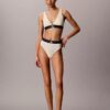Bralette triangular com forro leve, em microfibra elástica com Monogram gráfico Bralette triangular com forro leve, em microfibra elástica com Monogram gráfico