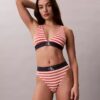 Bralette triangular com forro leve, em microfibra elástica com Monogram gráfico Bralette triangular com forro leve, em microfibra elástica com Monogram gráfico