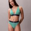 Bralette triangular com forro leve, em microfibra elástica com Monogram gráfico Bralette triangular com forro leve, em microfibra elástica com Monogram gráfico